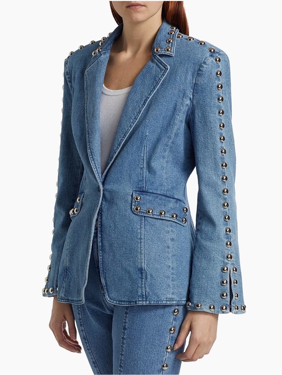 cinq a sept Jackets & Blazers - Cinq a Sept Milly Studded Denim Blazer
